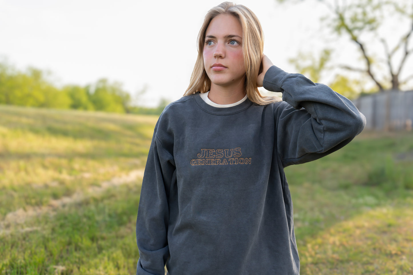 Dark JG Sweatshirt. *HANDMADE BY BELLA