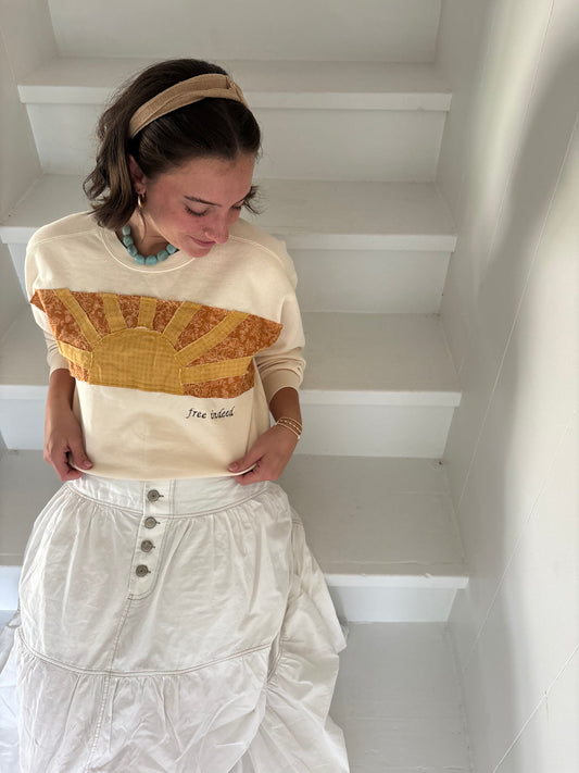 Free Indeed Sunrise Sweatshirt. *HANDMADE BY BELLA