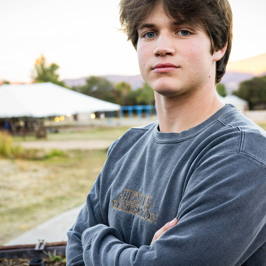 Dark JG Sweatshirt. *HANDMADE BY BELLA