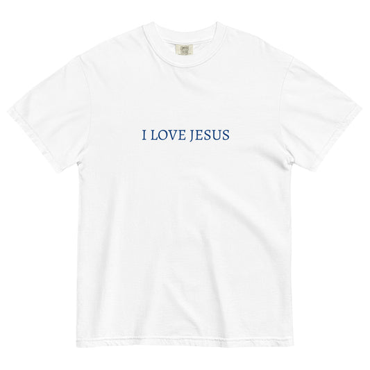 "Blue Letter" I Love Jesus T-Shirt