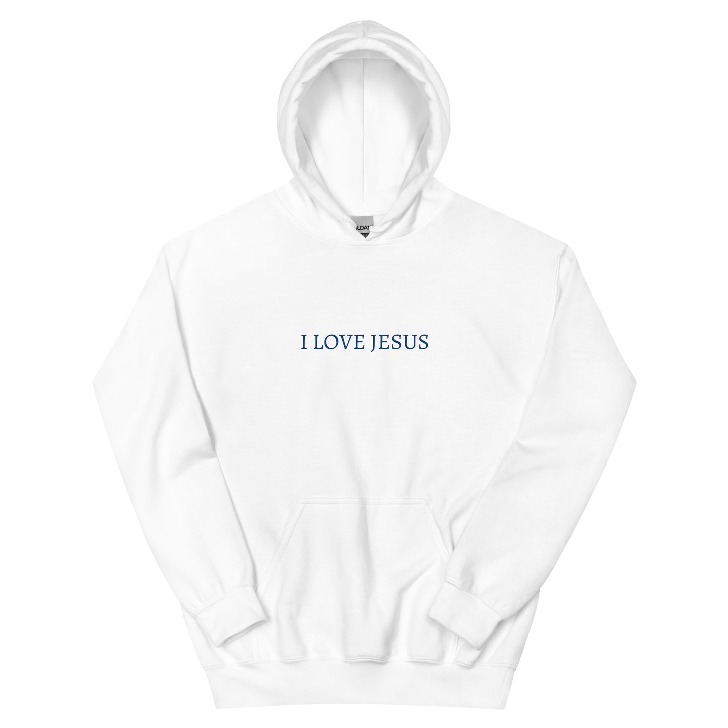 "Blue Letter" I Love Jesus Hoodie